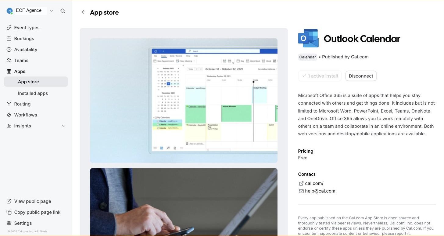Installer Outlook Calendar